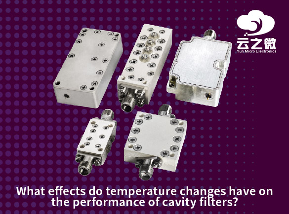 ¿Qué efectos tienen los cambios de temperatura en el rendimiento de los filtros de cavidad?