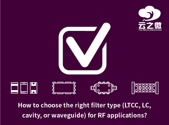 ¿Cómo elegir el tipo de filtro adecuado (LTCC, LC, cavidad o guía de ondas) para aplicaciones de RF?